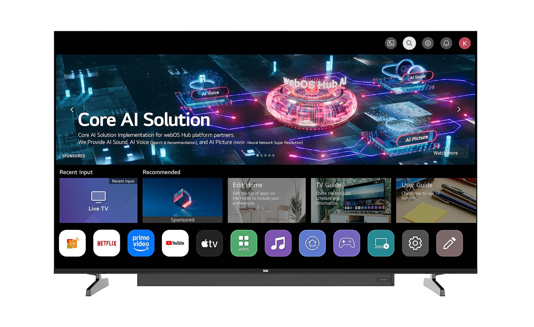Vox 65WSB684U (65"/164cm) 4K UHD webOS Smart televizor